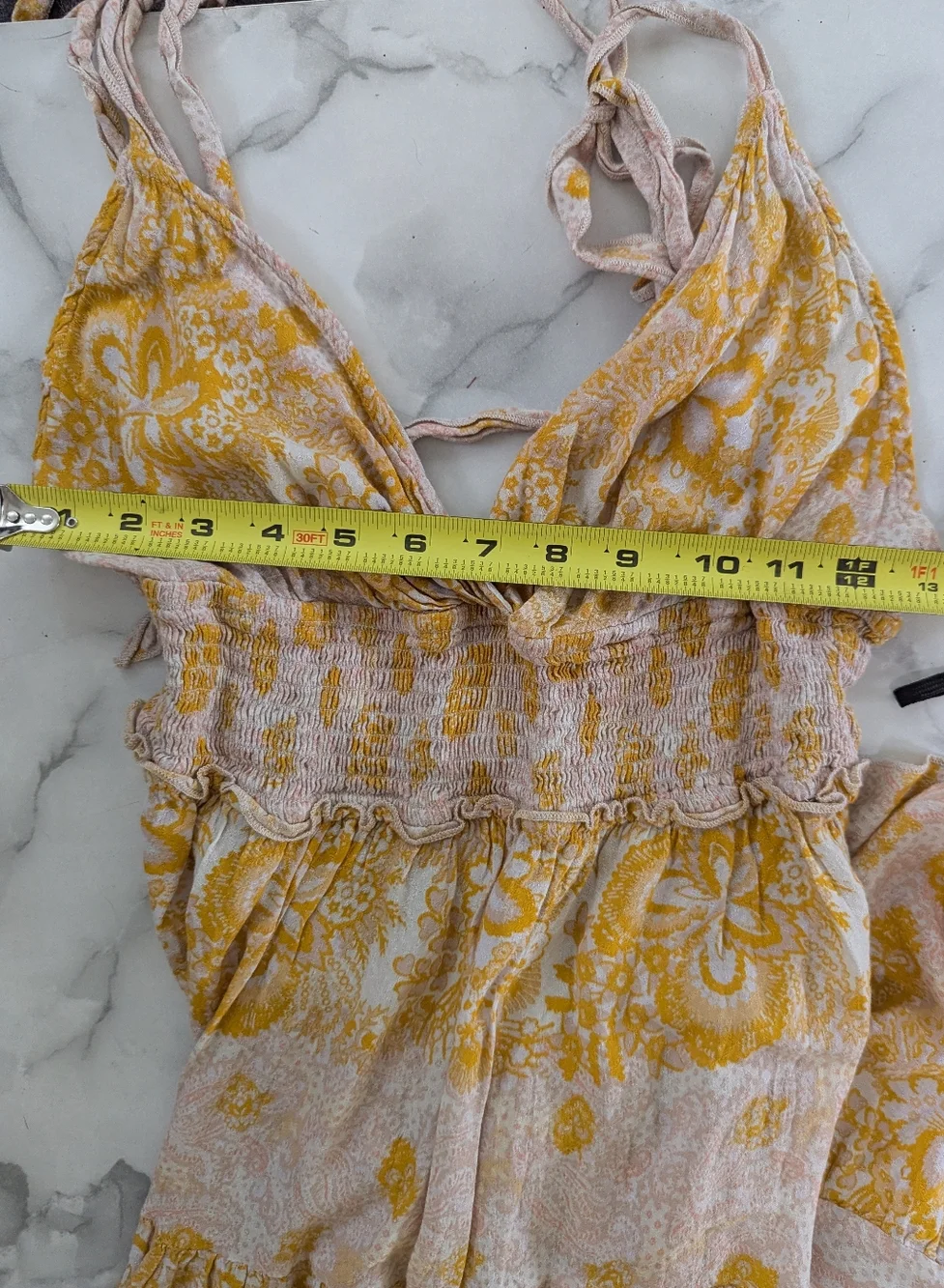Free People Intimately Let's Smock About It Dress Floral Print Maxi Length Large - Picture 10 of 11